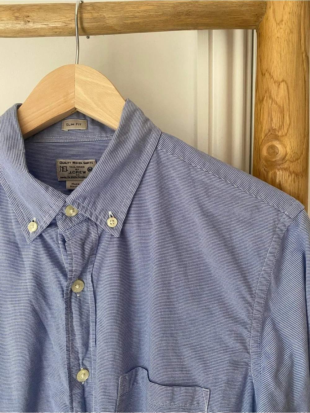 J.Crew Slim-Fit Long Sleeve Button Down Oxford Shirt Medium 100% Cotton Preppy
